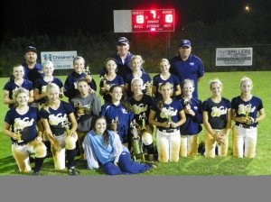 NFFL 2014 Champions: West Forsyth - Back row (left to right) Head coach John Erb, assistant coaches Mitch Cohen and Jason Holbrook. Middle row Brena Mudd, Caroline Hayes, Kaylee Hamilton, Reece Holbrook, Gracie Martin and Avery Wassilchak. Front row, Emily Kraft, Kelsey Schell, Helene Holbrook, student coach Peyton Erb, Gracie Smith, Lindsey Noernberg, Maria Luce, Caraline Bryant, Hannah Guthrie and Ashley Schell. Not shown: Lindsey Andrews.