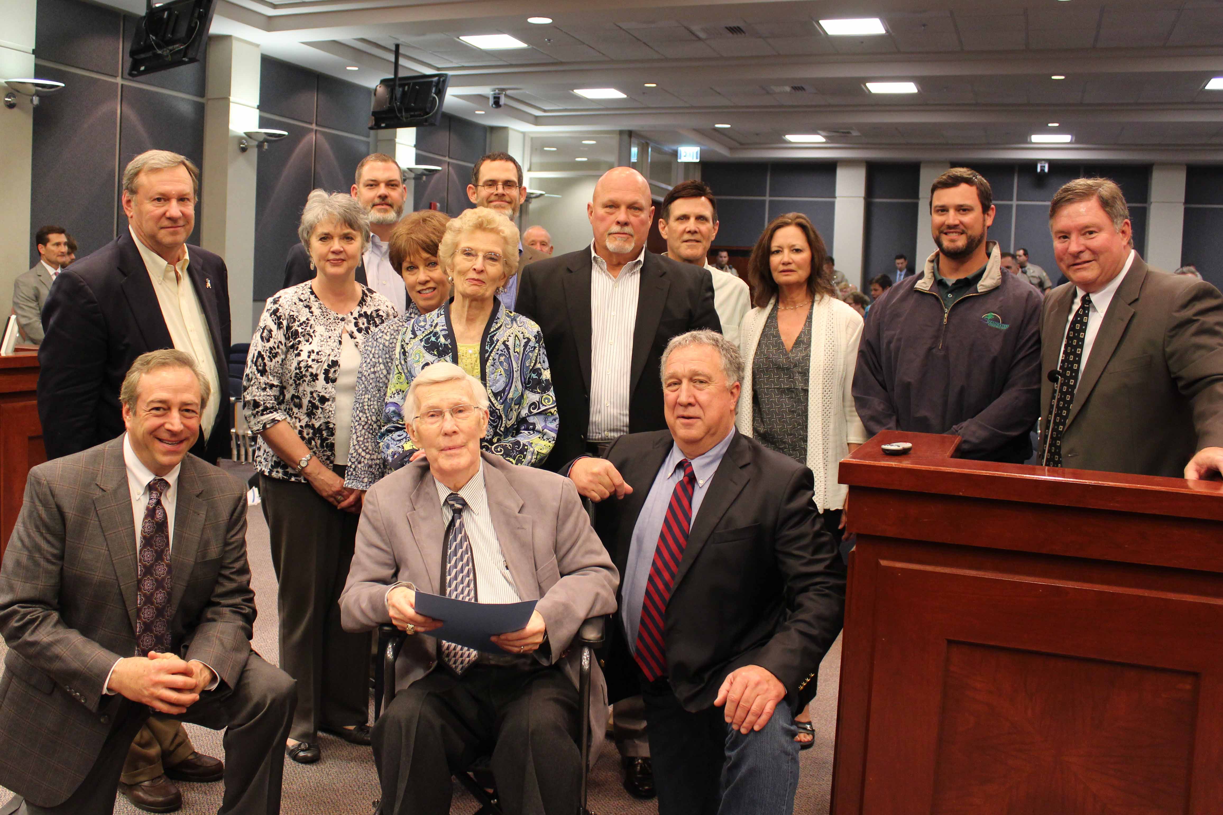 Dr. Avery Y. Howell is recognized by the Forsyth County Commissioners 4.16.15