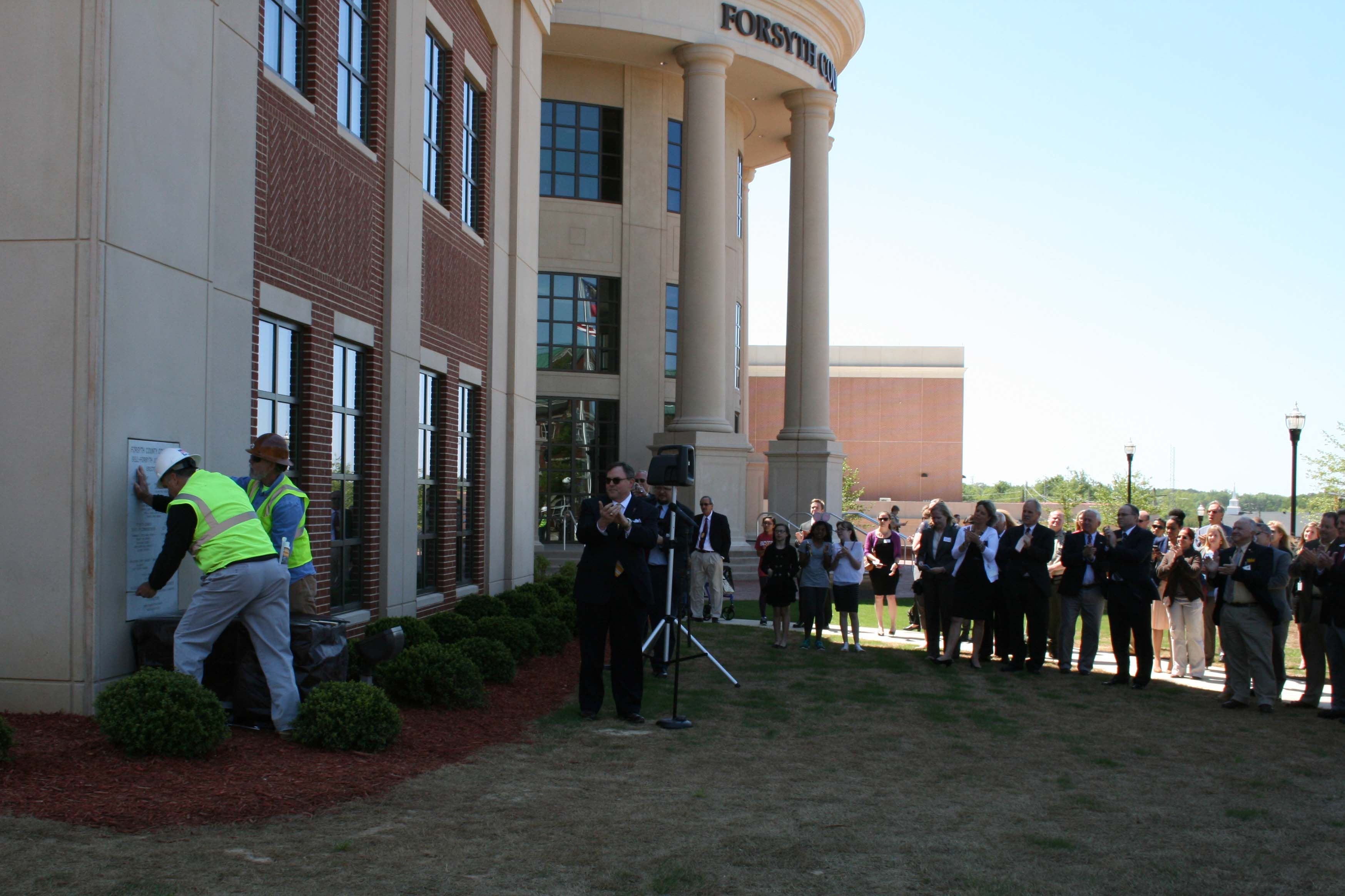 Time Capsule Placed at New Forsyth County Courthouse